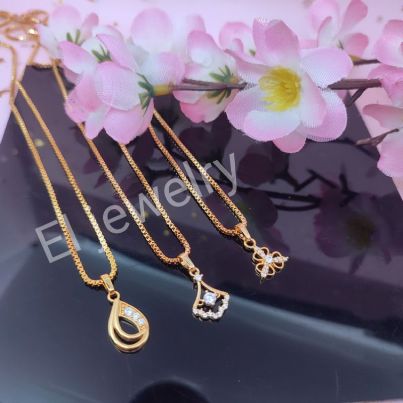 Kalung Wanita dewasa lapis emas 24k anti karat Panjang Terbaru COD