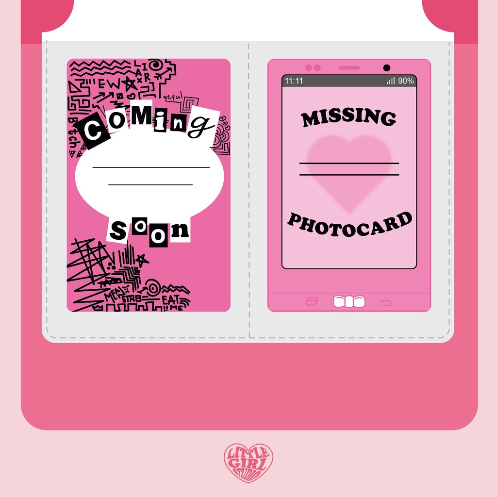 

[READY STOCK] — photocard binder fillers wishlist missing @thelittlegirlstudio