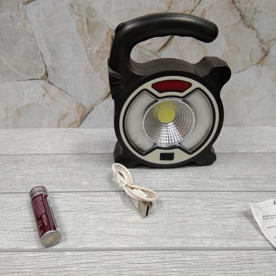 lampu emergency led COB + senter 1W + lampu s.o.s mitsuyama ms-505