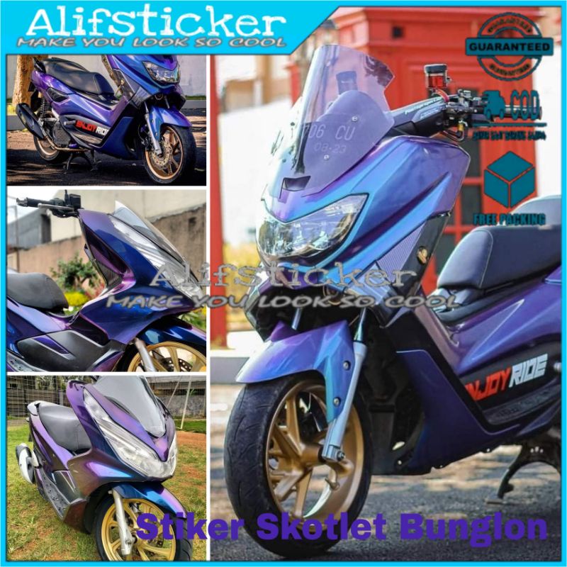 Stiker Skotlet Bunglon Chameleon Glossy Scotlite Motor Bunglon Sticker Motor