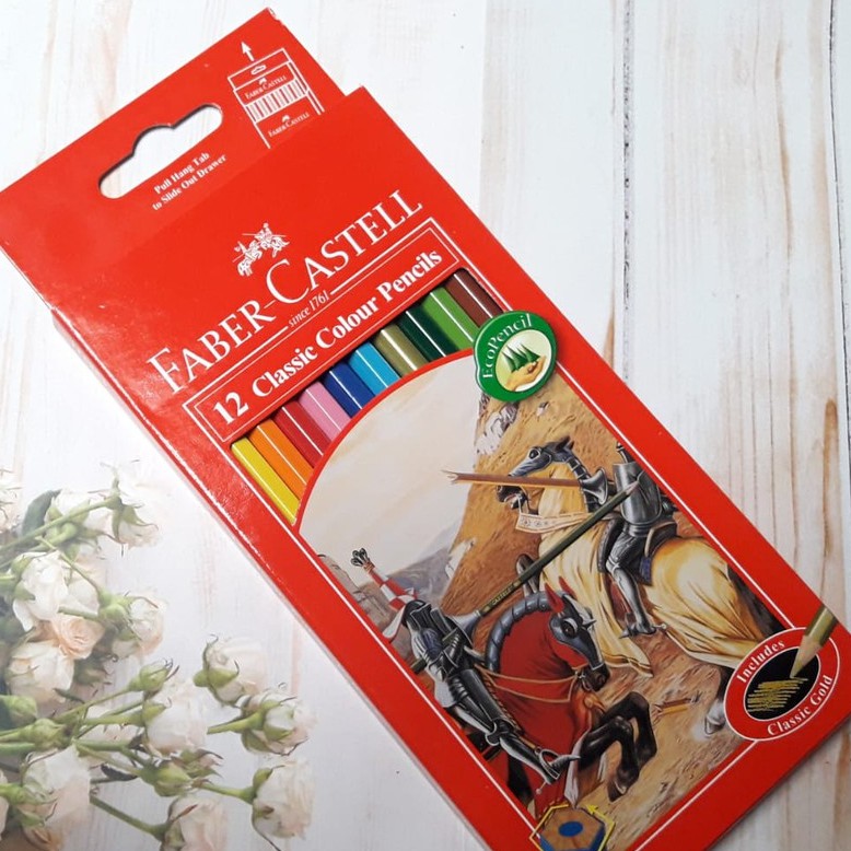 

Pensil warna FABER-CASTELL 12 classic colour pencils berkualitas