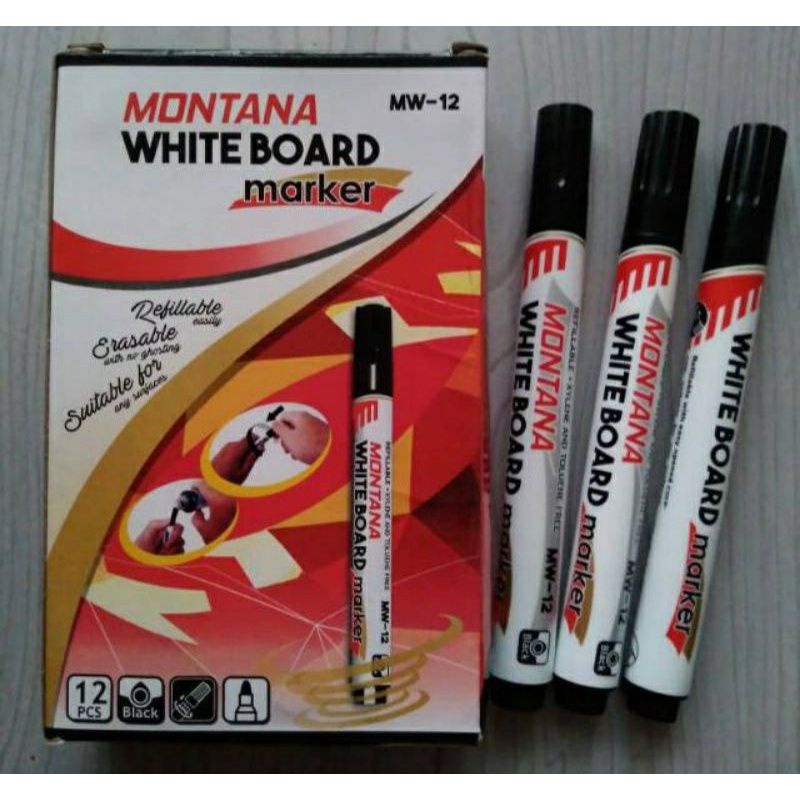 

(12pcs) Spidol Montana Whiteboard MW-12 / spidol papan tulis