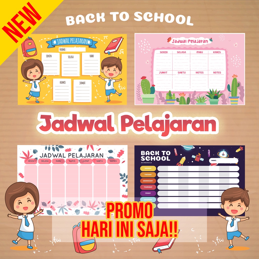 

TERMURAH! POSTER CLEAN WIPE JADWAL PELAJARAN SEKOLAH ANAK