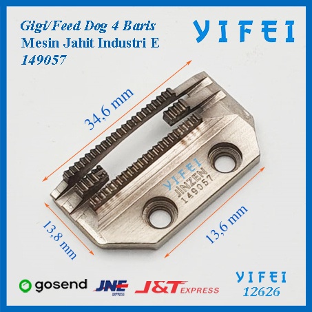 Gigi Feed/Dog Mesin Jahit Industri E/Gigi Jahit 4 baris/149057 YIFEI