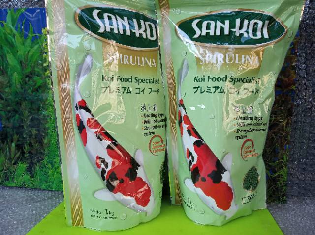 Pakan Koi Makanan Ikan Koi SANKOI Spirulina 1kg Butiran 2mm (small) Pellet Ikan Koi Apung