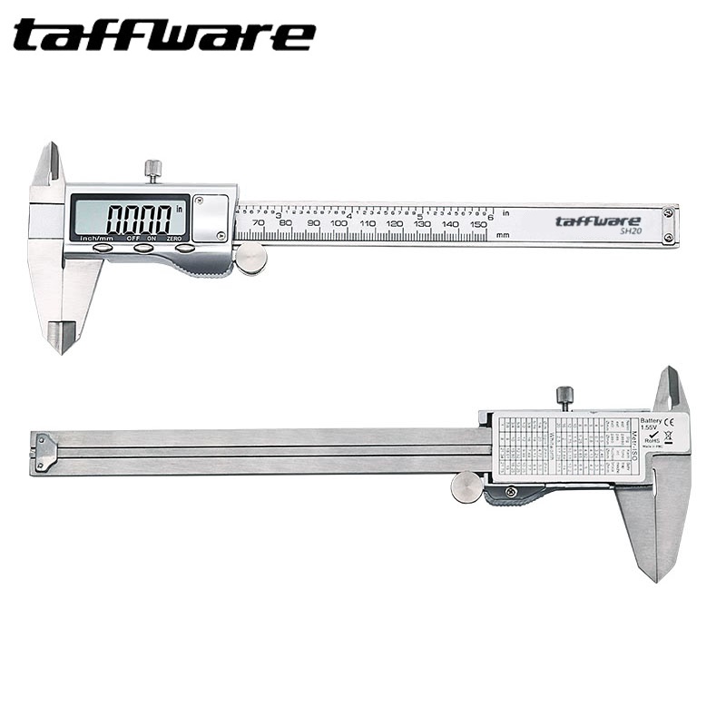 Taffware Jangka Sorong Digital LCD Vernier Caliper Micrometer 15CM - SH20 - Silver