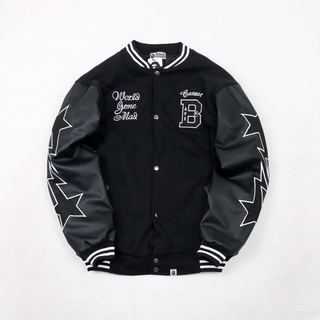 JAKET AAPE BY A BATHING APE BASEBALL | JAKET VARSITY HYPEBEAST BAPE PREMIUM AUTHENTIC FULL TAG & LAB