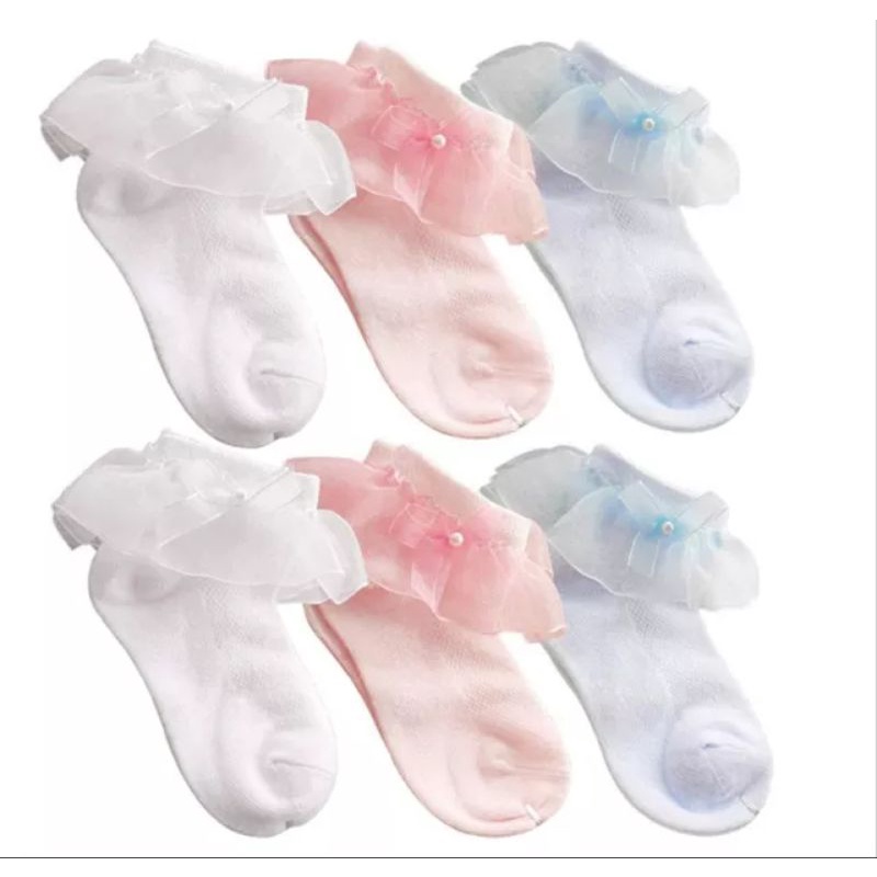 6 PASANG KAOS KAKI RENDA ANAK TK_SD (RANDOM)