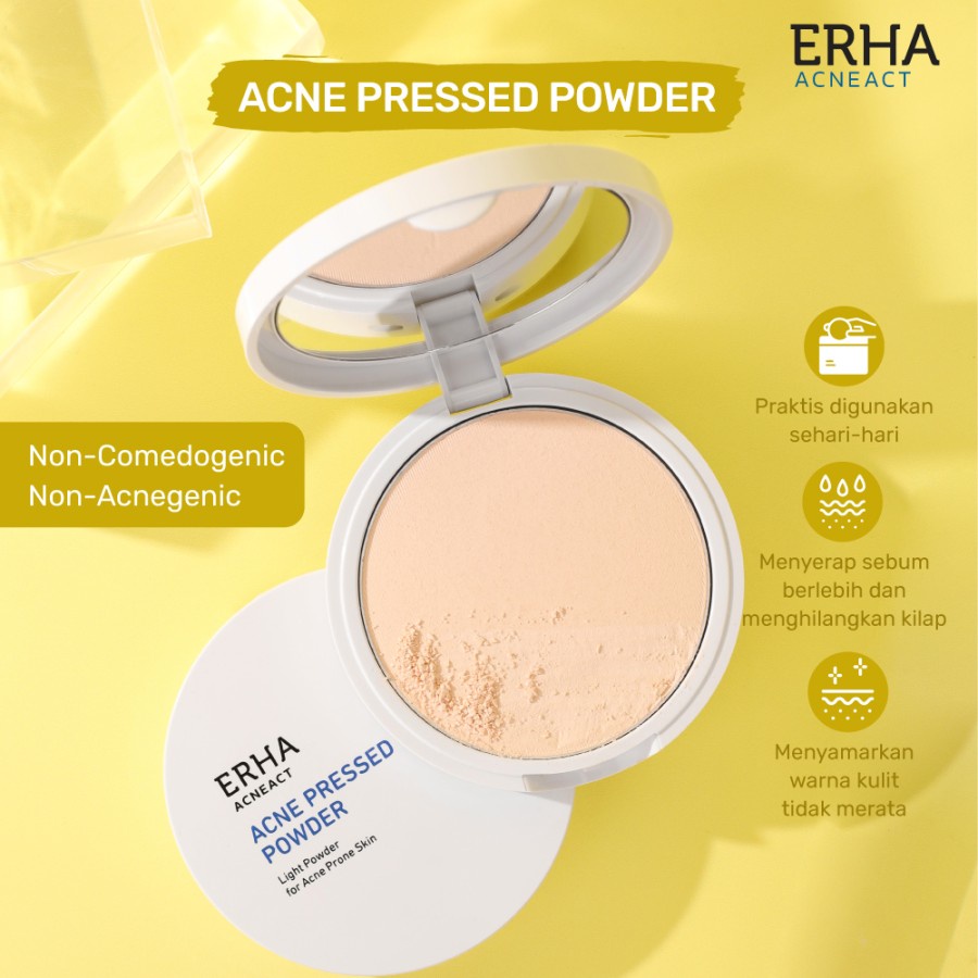 ERHA Bedak Padat Jerawat - Acne Pressed Powder - Kulit Berminyak