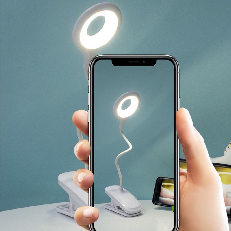 1 Pc Lampu Baca LED Model Klip on Flexible Portable