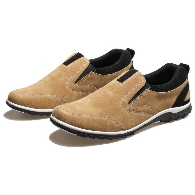 Sepatu Slip On Pria Full Kulit Suede Shoes Kasual Casual Keren Premium Original