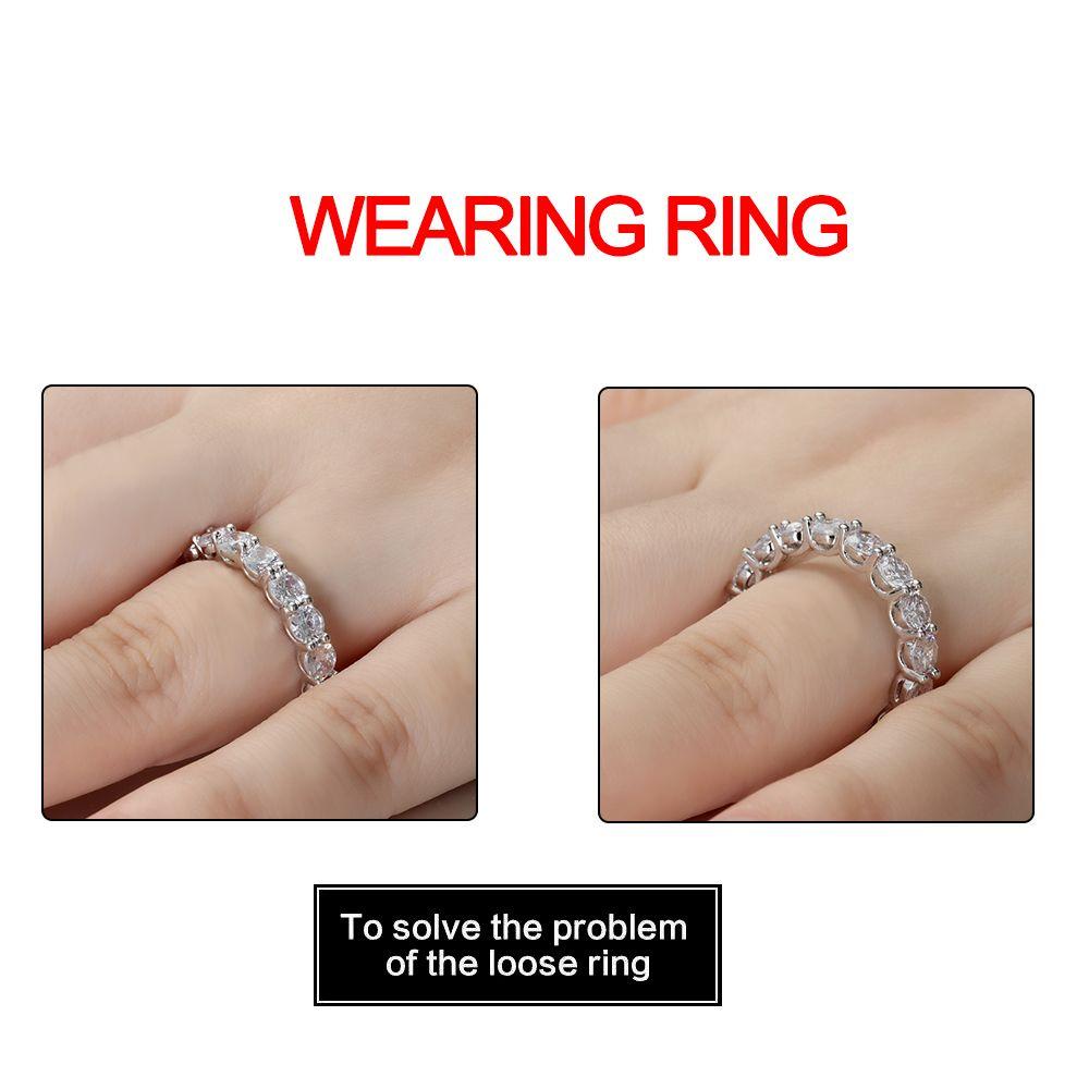 R-flower 8pcs Ring Adjuster Pelindung Cincin Cincin Invisible Regulator Ring Transparan Adjuster Ring Adjustment Pad