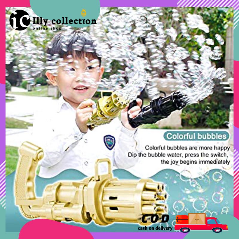 Pistol Gelembung Mainan Anak Tembak Electric Bubble Machine