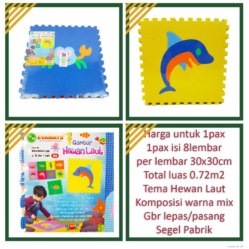 Puzzle Matras EVAMAT Hewan Laut Tikar Karpet Evamats Puzzle Matras EVAMAT Hewan Laut Tikar Karpet Evamats