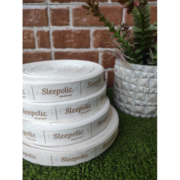 

label Katun serat titik free sablon merk