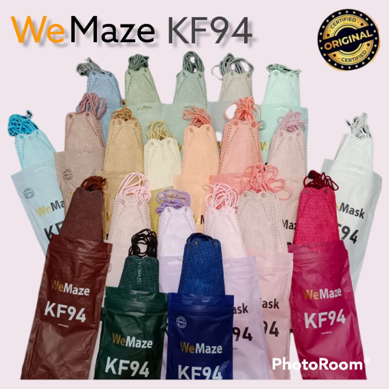 OMEGA MASKER WEMASK - WEMAZE KF94 10 PCS - MASKER PREMIUM KF94 WEMASK 4PLY MEDICAL GRADE - MASKER KF
