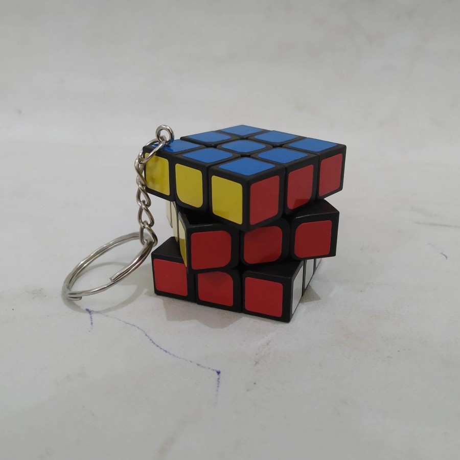 ganci gantungan kunci unik magic cube rubik hidup 3x3 3 x 3