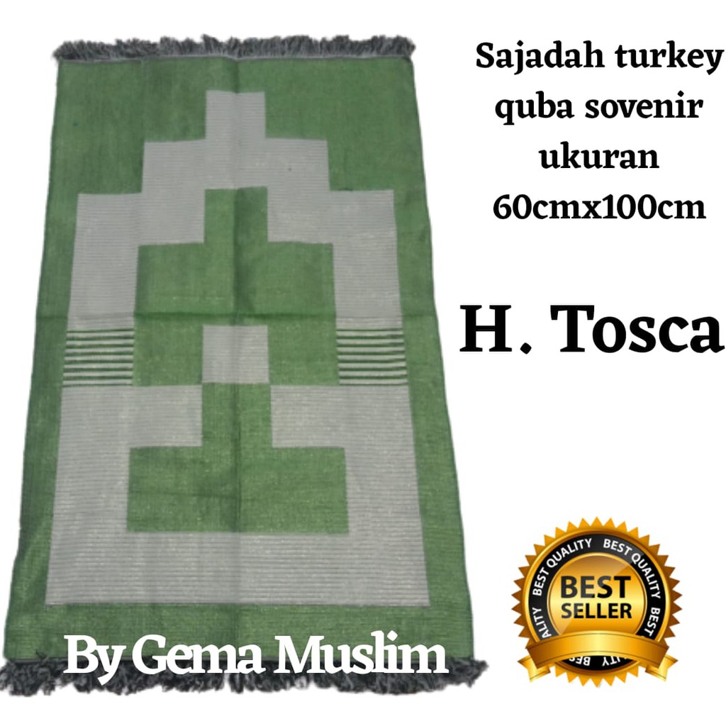 sajadah turky quba 60cmx100cm hijau tosca