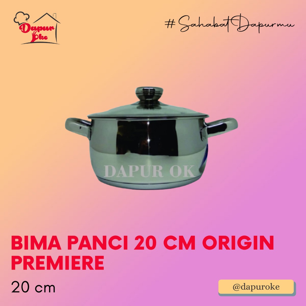Bima Panci 20 cm Origin Premiere - Saucepot Stainless 304
