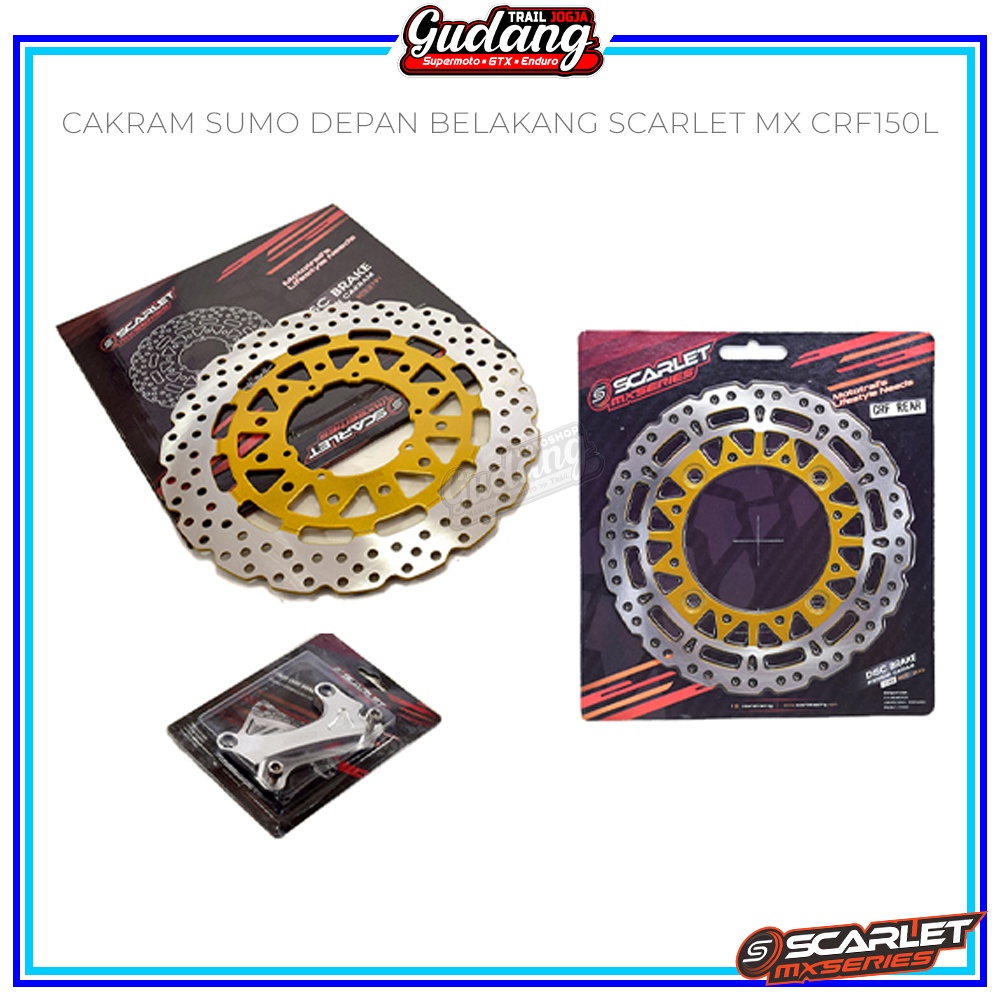 Piringan Cakram Disc  SPC/SCARLET MX Supermoto Depan 320mm 300mm Plus Braket KLX 150 CRF 150L