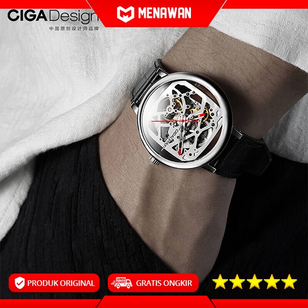 Xiaomi Ciga Design Automatic Mechanical Watch Skeleton Hollow Jam Pria Otomatis Original