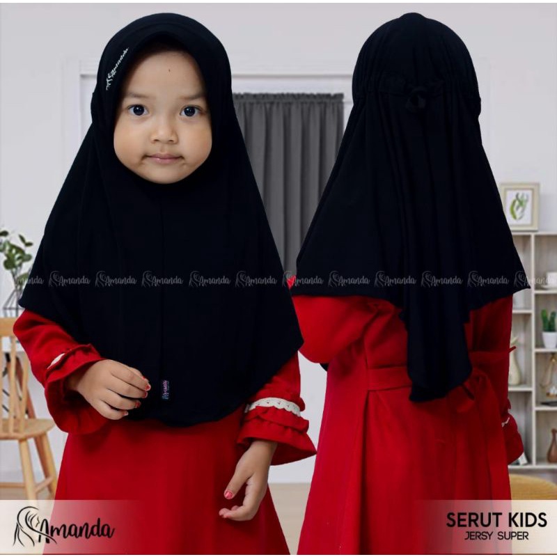 Hijab Anak Serut Original Amanda Jersey Import