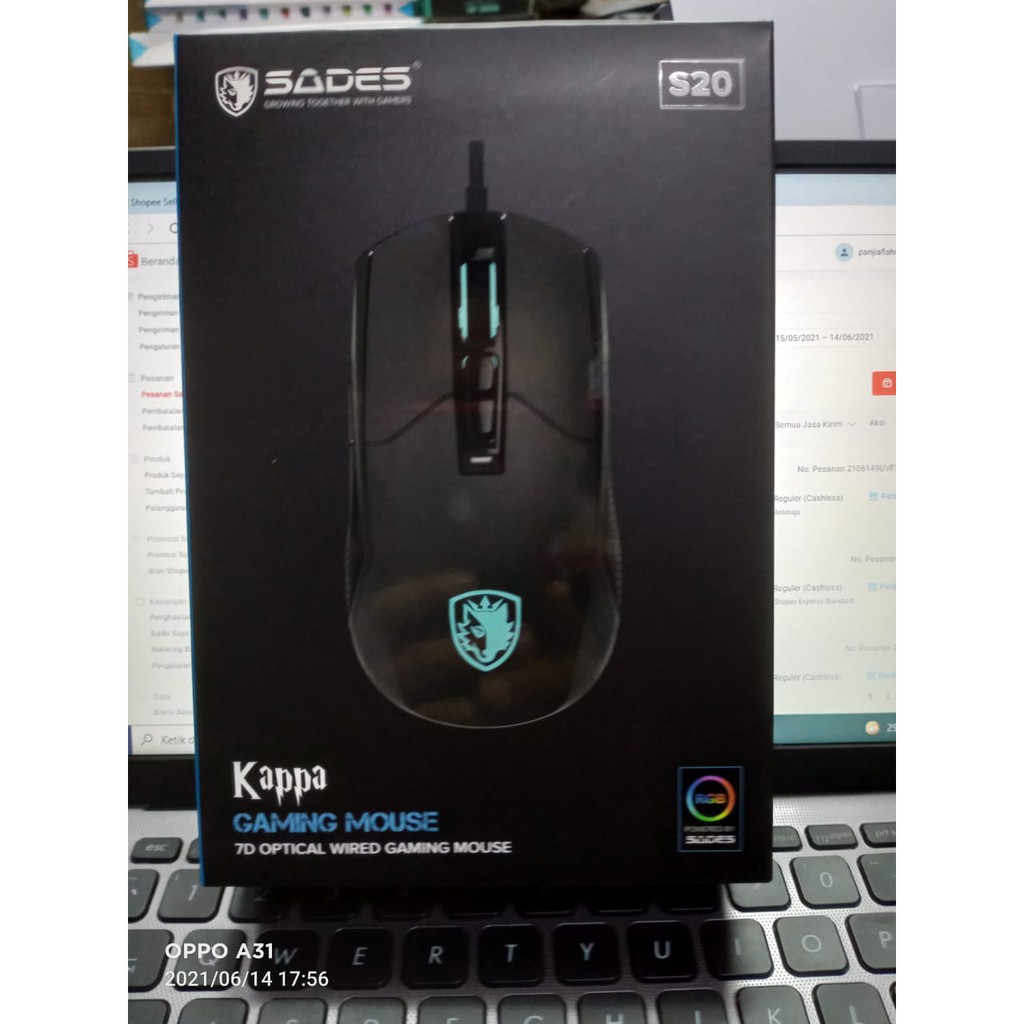 Mouse Gaming RGB Sades Kappa PMW 3325