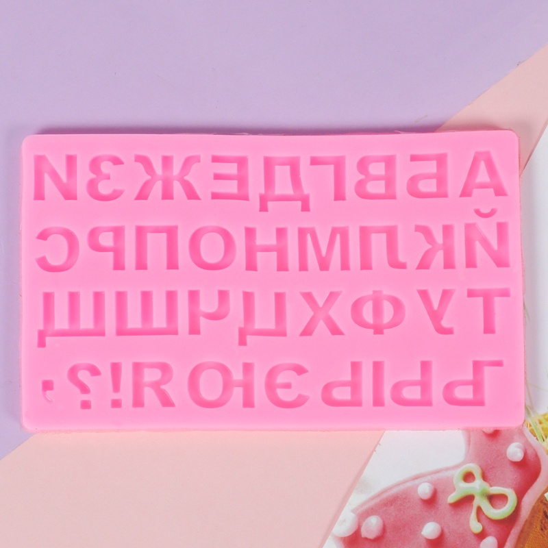 SIY  Russian Letters Silicone Molds 3D Alphabet Fondant Mould Mini Symbols Ice Cube Tray Baking Mold Epoxy Resin Molds Crafts