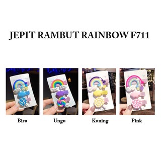 OSM - F711 (3PCS) Jepitan Rambut Rainbow Clay / Aksesoris Rambut