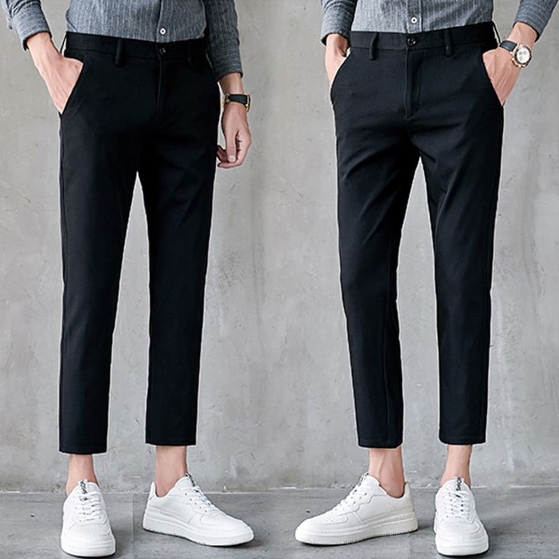 N82 - Ankle Pants Pria Celana Angkle Pants Panjang Clana Formal Kerja Kantor Premium Hitam