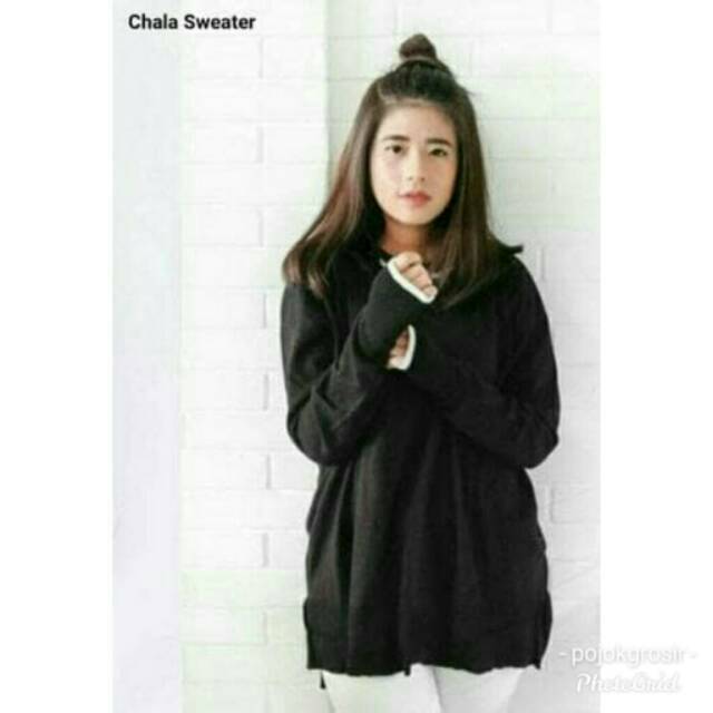 Chala Sweater Roundhand Sweater Rajut Wanita  Baju  