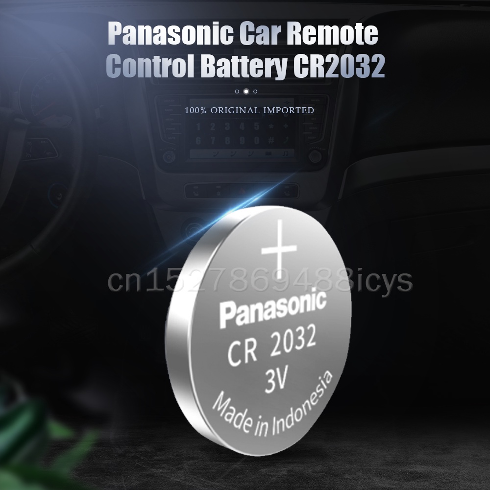 5 Pcs Panasonic CR2032 CR 2032 DL2032 ECR2032 BR2032 3V Lithium Watch Kalkulator Jam Remote Control Mainan Tombol Sel