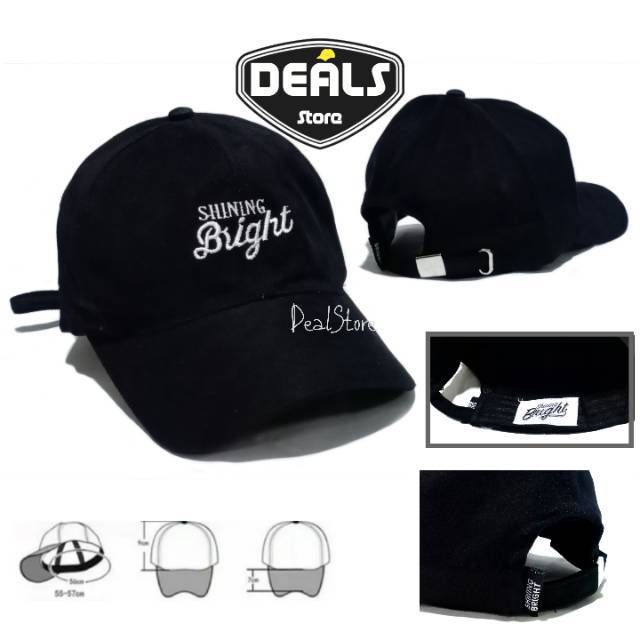 Topi Distro Shining Bright - Topi Baseball Distro Shining Bright - Topi Pria Caps Premium