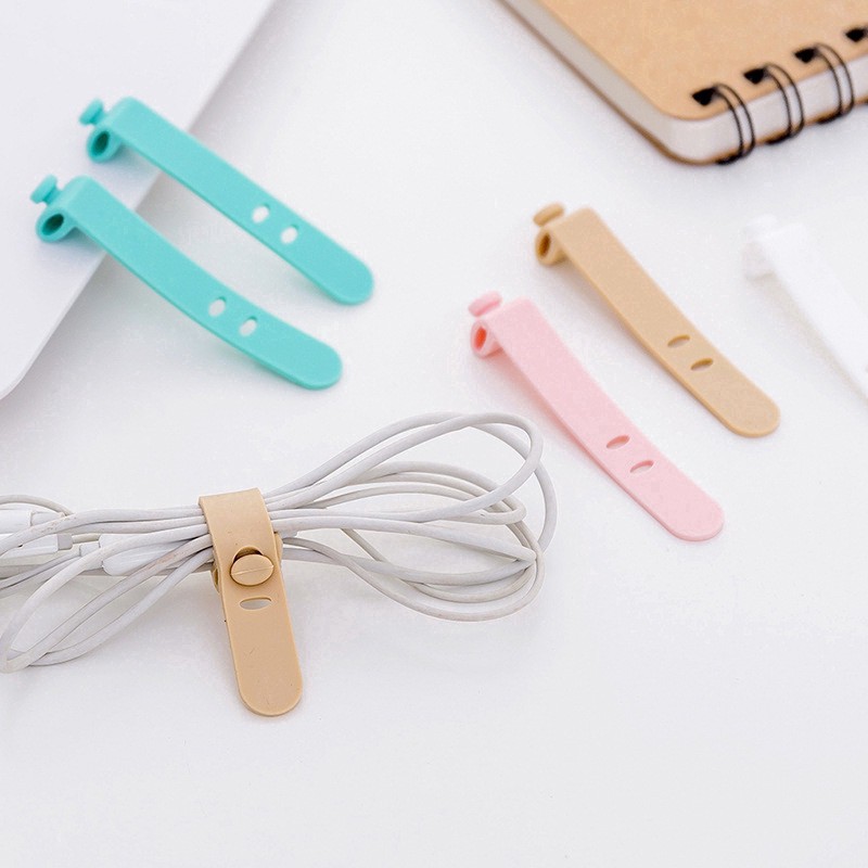 4Pcs / Lot Strap Pengikat Kabel Data Bahan Silikon a45k