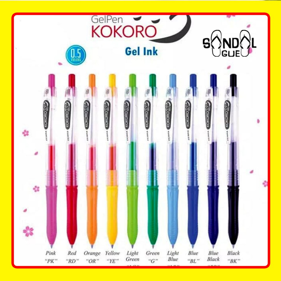 PULPEN / BOLPEN GEL KOKORO / ZEBRA WARNA WARNI