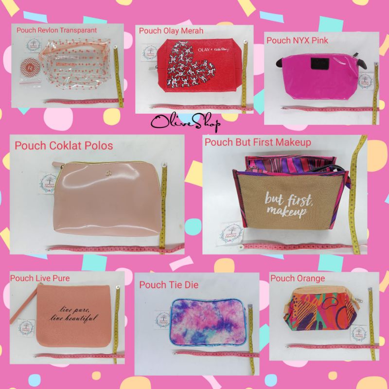 OliveShop ❤ Aneka Pouch Dompet Make Up Uang Mandi Handphone