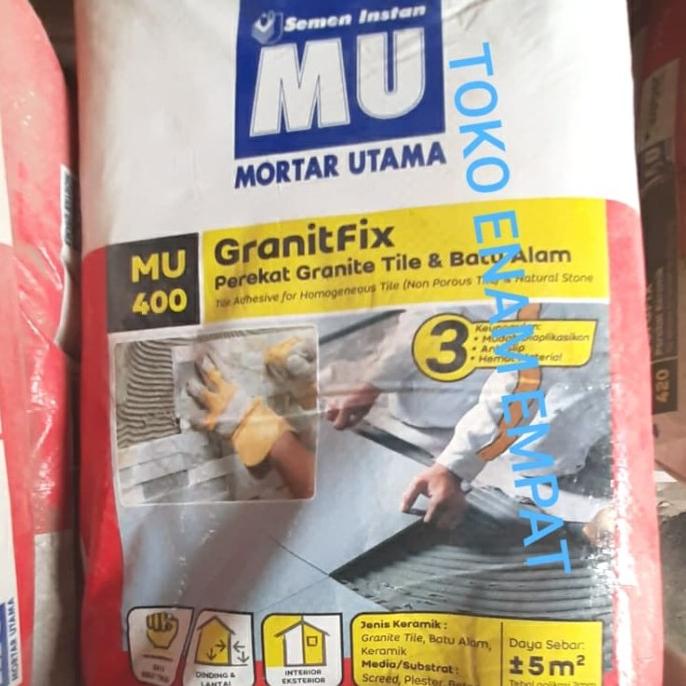 Semen perekat granite tile merk Mortar Utama MU-400