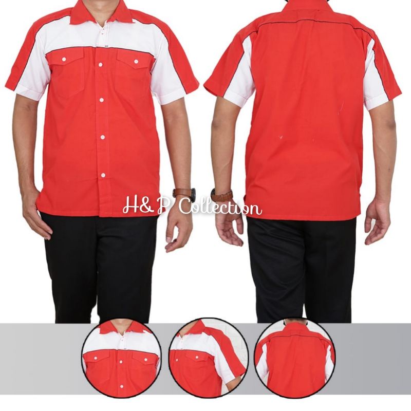 RC Kemeja Seragam Kerja , Baju Seragam Merah Putih , Baju Seragam Biru Putih , Baju Seragam Oren Put