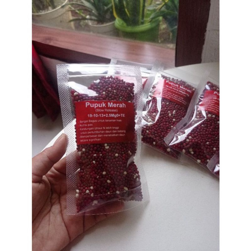 100gr Pupuk Dekastar Osmocote Thailand SLOW RELEASE MERAH/Pupuk Merah/Pupuk tanaman hias/SR19-10-13