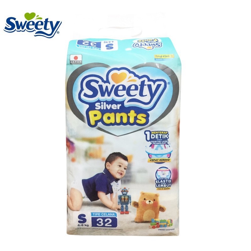 Sweety Popok Bayi Silver Pants S-XXL