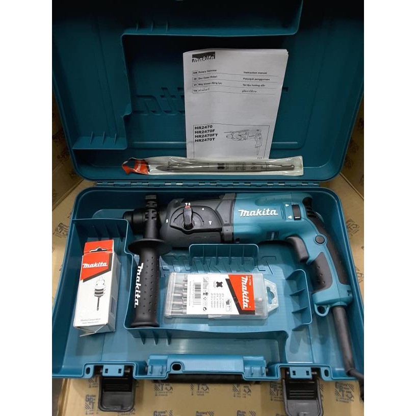 Mesin Bor Beton Bor Rotary Demolition Hammer SDS Makita HR2470 ORIGINAL -