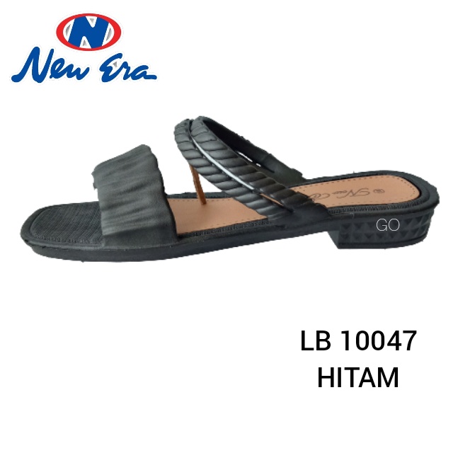 gos NEW ERA LB 10047 Sandal Wanita Kerut Tali Belakang Sandal Slop Wanita Karet Sandal Wanita Casual Best Seller