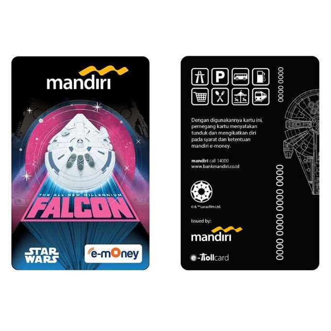 Mandiri eMONEY Star Wars - FALCON ORI /Like eTOLL Tapcash Flazz or Brizzi