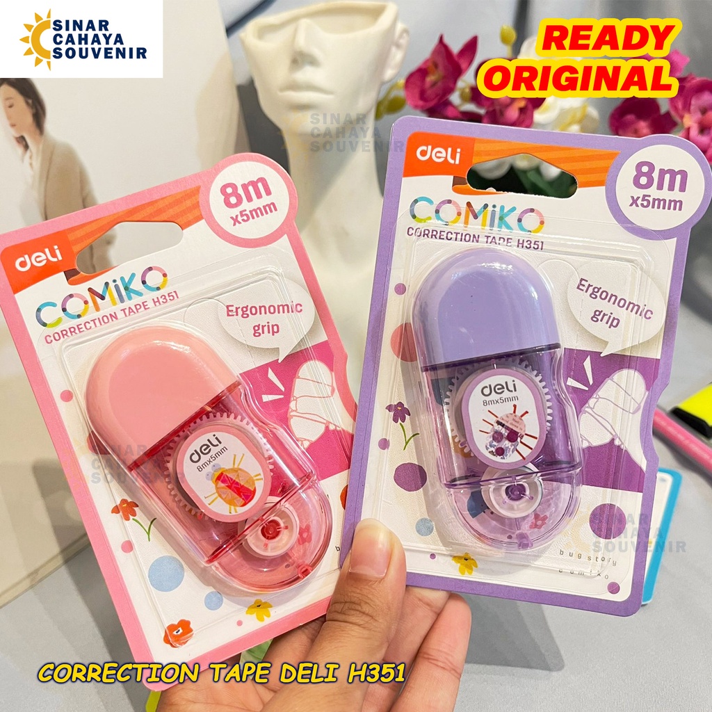 

Correction Tape Deli H351 | Tip-ex Roll ATK Sekolah Murah Lucu Unik Statinery Kantor