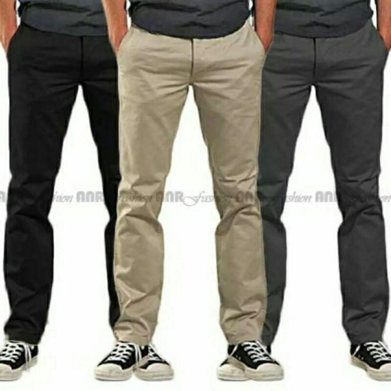 Celana panjang pria/chino Reguler Chino model standard/chino/chino pria bahan streacht ready 27-38/c