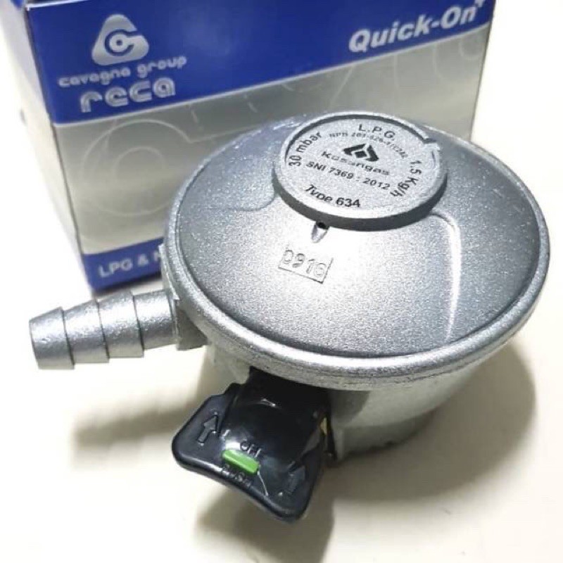 Regulator Gas LPG RECA / RACA / KOSANGAS Quick-On 634 dari Denmark / Italy / Eropa