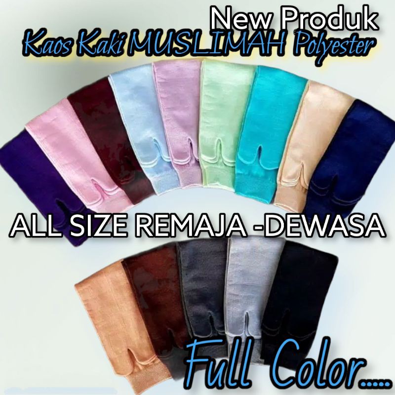 Kaos Kaki Jempol Muslimah Warna Polos Kaos kaki Panjang dan Tebal Murah polyester