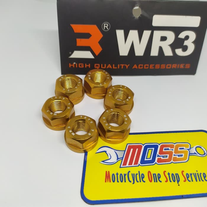 SPROCKET NUTS WR3 Mur gear baut gear kawasaki yamaha honda-2