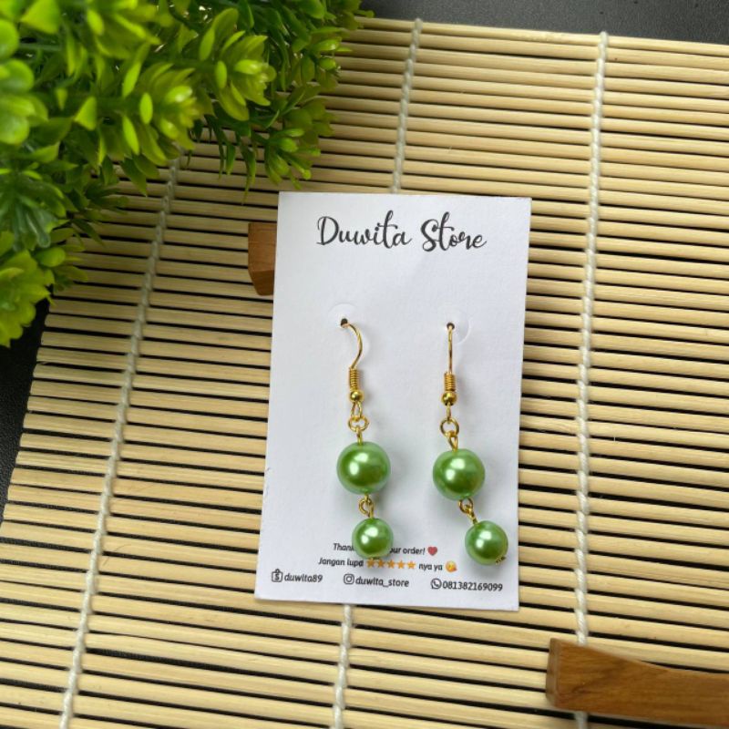 HANDMADE ANTING DEWASA KAITAN GOLD MOTIF MUTIARA GOLD