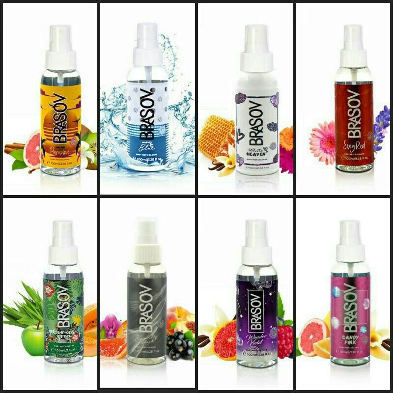 Brasov bodymist spray 100ml Aroma Tahan lama